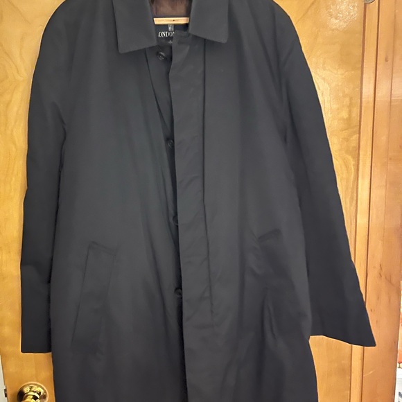 London Fog Men's Dark Trench Coat - Picture 1 of 3